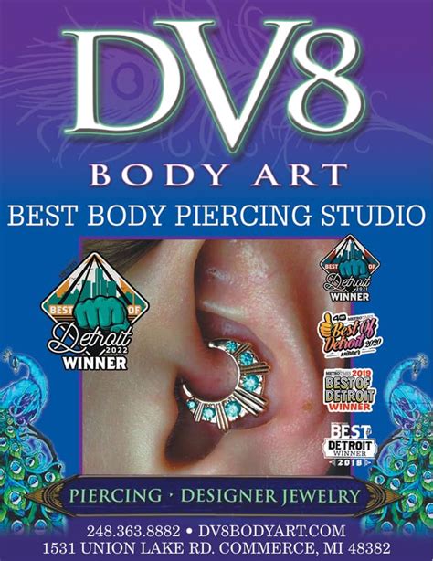 dv8 body art|Best Piercing Studio 2022 .